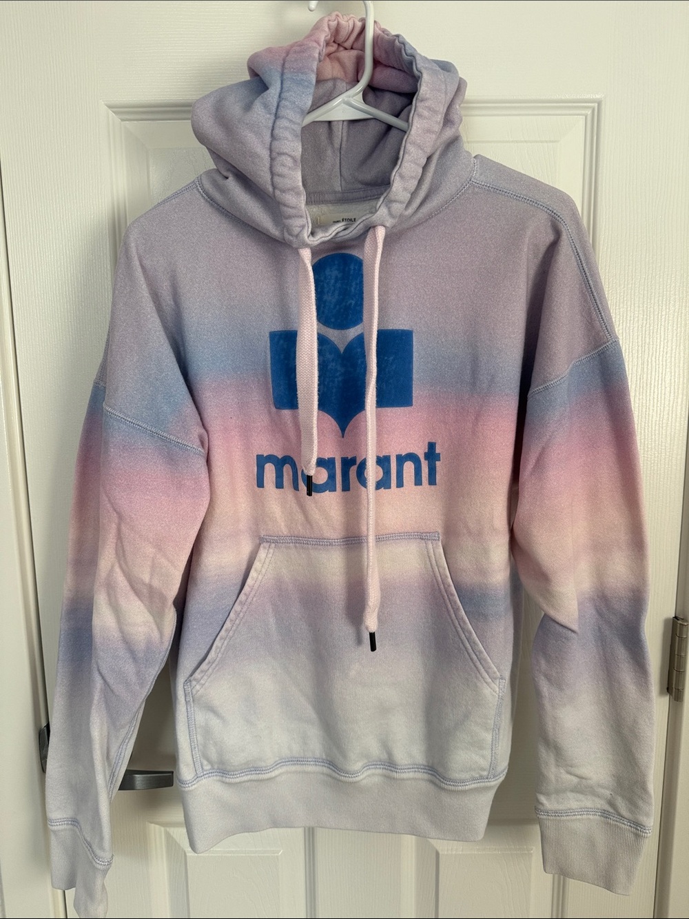 Isabel Marant Pastel Pink & Lavender Gradient Crewneck Hoodie